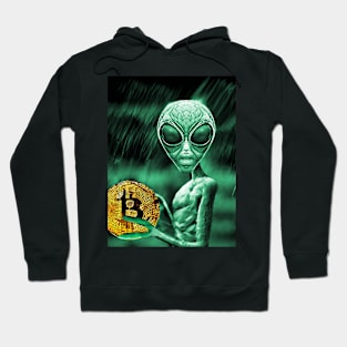 Alien Bitcoin Collectors Mars Invasion Sci-fi Hoodie